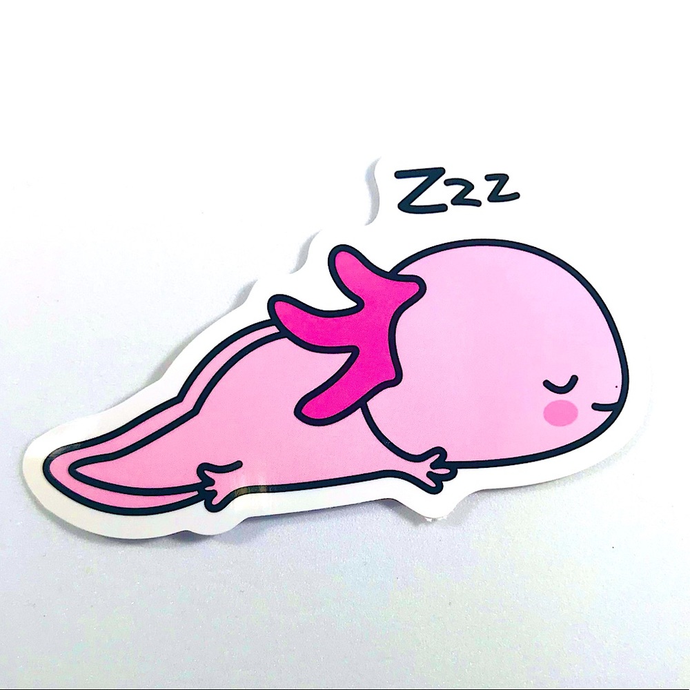 ZZZ Axolotl Questions Crazy Trending WaterProof Single Decor Accent Sticker